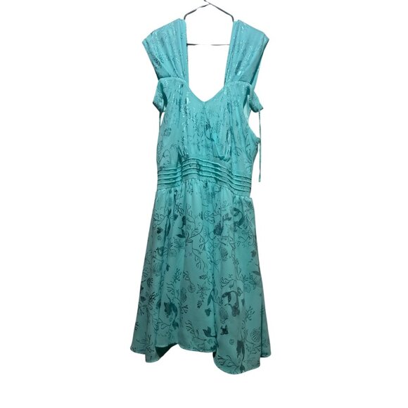 Disney Torrid Princess Ariel Print Swing Dress Women Size 12 Aqua Green Mermaid - Picture 3 of 16